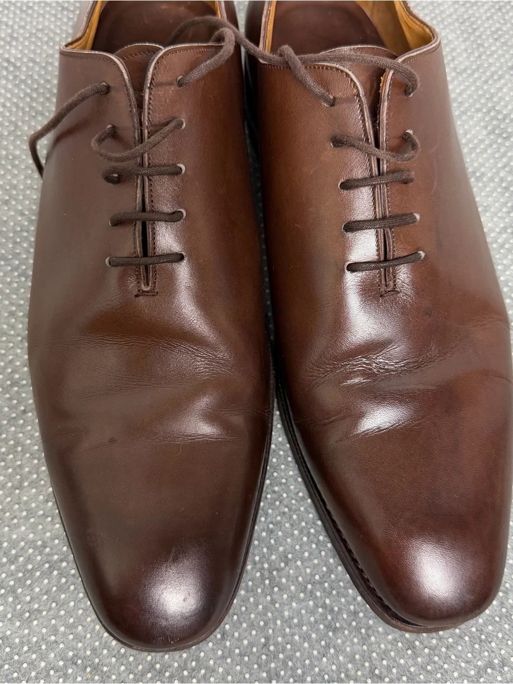 Meermin Mallorca Goodyear Welted Brown Leather Derby Shoes Size 7.5